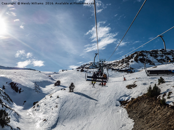 On the Chair Lift Picture Board by Wendy Williams CPAGB