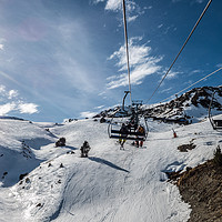 Buy canvas prints of On the Chair Lift by Wendy Williams CPAGB