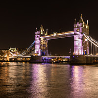 Buy canvas prints of Tower Bridge by Night by Wendy Williams CPAGB