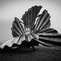 Buy canvas prints of Scallop in the Mist, Aldeburgh by Wendy Williams CPAGB