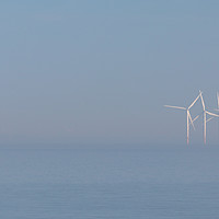 Buy canvas prints of Wind turbines in the Mist by Wendy Williams CPAGB