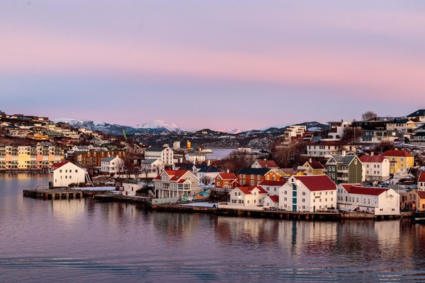 Kristiansund, Norway, at Dusk Picture Board by Wendy Williams CPAGB