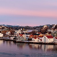 Buy canvas prints of Kristiansund, Norway, at Dusk by Wendy Williams CPAGB