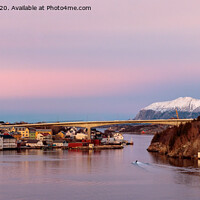 Buy canvas prints of Kristiansund Harbour Dusk, Norway  by Wendy Williams CPAGB