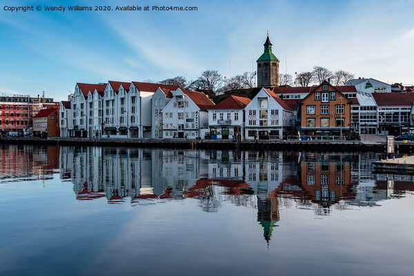 Stavanger Harbour Picture Board by Wendy Williams CPAGB