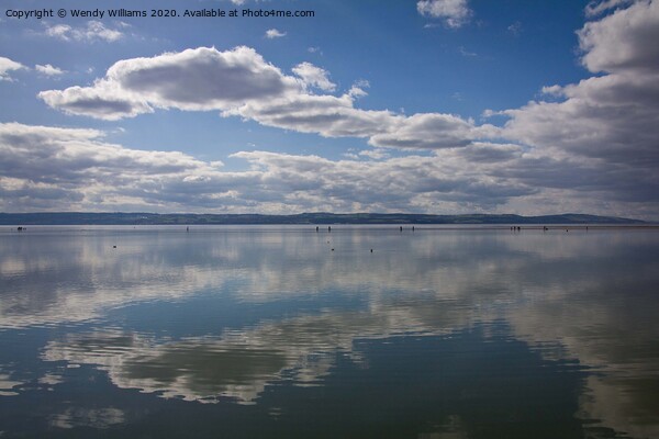 Cloud reflections on West Kirby Beach Picture Board by Wendy Williams CPAGB