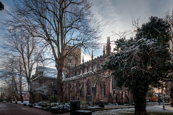 Nantwich Church in Winter Picture Board by Wendy Williams CPAGB