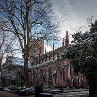 Buy canvas prints of Nantwich Church in Winter by Wendy Williams CPAGB