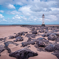 Buy canvas prints of Perch Rock Lighthouse by Wendy Williams CPAGB