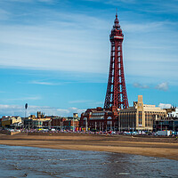 Buy canvas prints of Blackpool Tower from the pier by Wendy Williams CPAGB