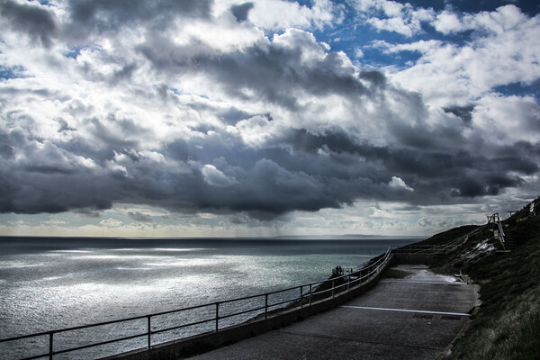 Alum Bay Storm Clouds Picture Board by Wendy Williams CPAGB