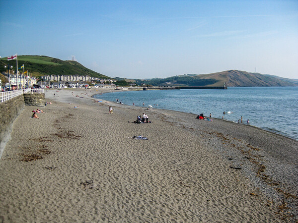 Serene Aberystwyth Beachscape Picture Board by Wendy Williams CPAGB