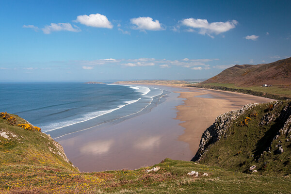 Majestic Rhosilli Bay Picture Board by Wendy Williams CPAGB