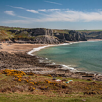 Buy canvas prints of Fall Bay , Gower by Wendy Williams CPAGB