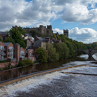 Buy canvas prints of Majestic Durham Weir by Wendy Williams CPAGB