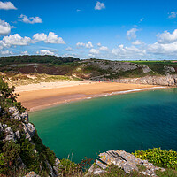 Buy canvas prints of Beautiful Barafundle Bay Beach by Wendy Williams CPAGB