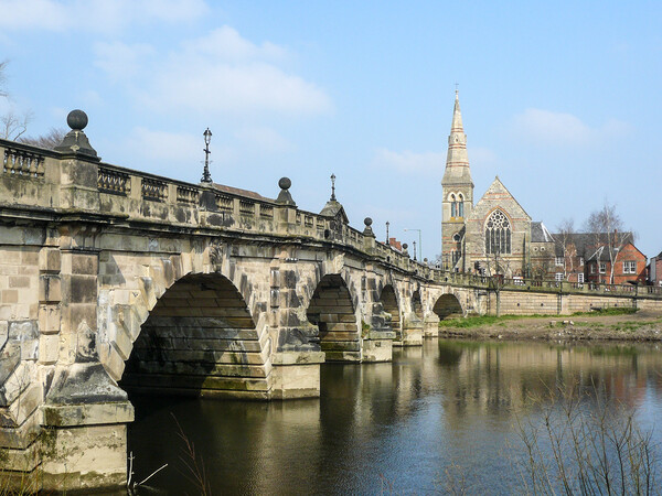 English Bridge, Shrewsbury Picture Board by Wendy Williams CPAGB