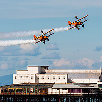 Buy canvas prints of HighFlying Stunts at Blackpool Airshow by Wendy Williams CPAGB