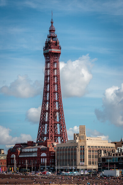 Iconic Blackpool Tower Soaring Above the Crowds Picture Board by Wendy Williams CPAGB