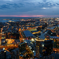 Buy canvas prints of Majestic Melbourne Skyline by Wendy Williams CPAGB