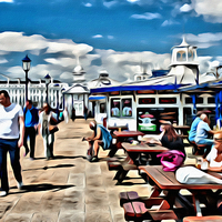 Buy canvas prints of On the Pier by Paul Stevens