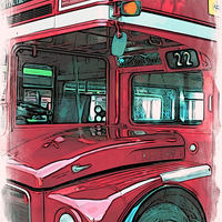 Buy canvas prints of London Bus - 01 by Paul Stevens