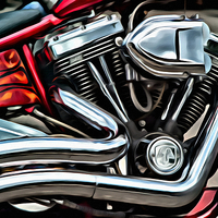 Buy canvas prints of V-Twin by Paul Stevens