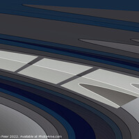 Buy canvas prints of Race on blue gray track by Marinela Feier
