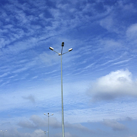 Buy canvas prints of  Lamps under  the blue sky by Marinela Feier