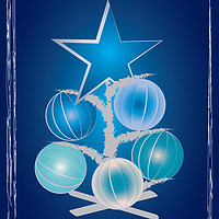 Buy canvas prints of Blue Christmas tree by Marinela Feier
