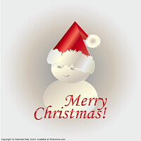 Buy canvas prints of Christmas snowman by Marinela Feier