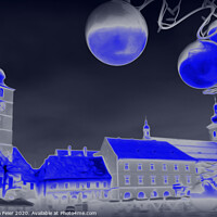 Buy canvas prints of Blue Christmas night by Marinela Feier