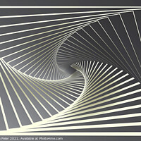 Buy canvas prints of gray yellow twirl by Marinela Feier