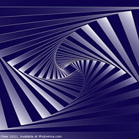 Buy canvas prints of blue zebra geometry by Marinela Feier
