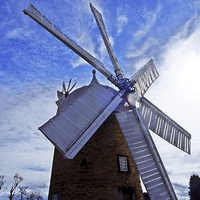 Buy canvas prints of Heage Windmill in Colour by leonard alexander