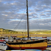 Buy canvas prints of Boats on Conwy Quay by leonard alexander