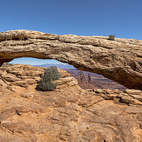 Buy canvas prints of Clear Day at Mesa Arch - Canyonlands National Park by Belinda Greb
