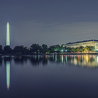 Buy canvas prints of Washington Memorial from the Jefferson Memorial Si by Belinda Greb