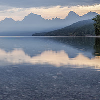 Buy canvas prints of Early Morning at Lake McDonald - Glacier NP by Belinda Greb