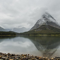 Buy canvas prints of Reflection of Mountains - Glacier NP by Belinda Greb