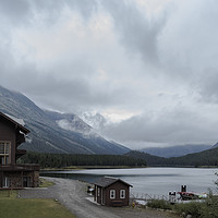 Buy canvas prints of The View from Many Glacier Hotel by Belinda Greb
