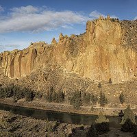 Buy canvas prints of Smith Rock and Crooked River Panorama by Belinda Greb