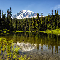 Buy canvas prints of Mt Rainier from Reflection Lake, No. 3 by Belinda Greb