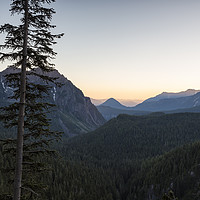 Buy canvas prints of Sunset at Inspiration Point in Mount Rainier by Belinda Greb