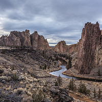Buy canvas prints of Twilight at Smith Rock State Park by Belinda Greb