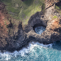 Buy canvas prints of Kauai Open Ceiling Sea Cave by Belinda Greb