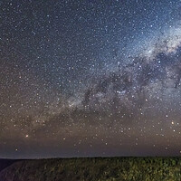Buy canvas prints of Milky Way over Klip River Valley in Namibia by Belinda Greb
