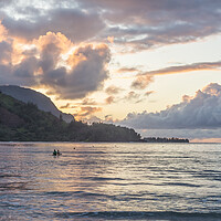 Buy canvas prints of Sunset at Hanalei Bay, No. 3 by Belinda Greb