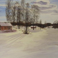Buy canvas prints of Snow In Solbrinken by Martin Howard
