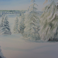 Buy canvas prints of Winter In Gyllbergen by Martin Howard
